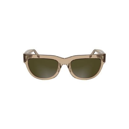 Calvin Klein Brown Acetate Women Sunglasses with chic square lenses offering style and eye protection, elegant fashion accessory.