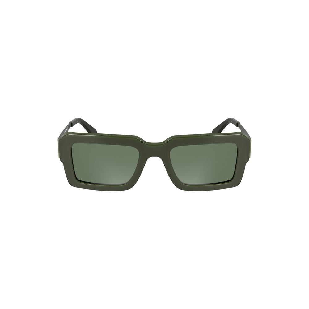 Calvin Klein Green Acetate Women Sunglasses featuring a sleek acetate frame and green lenses for modern sophistication and sun protection.