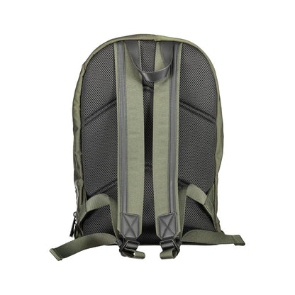 Back view of Calvin Klein Green Polyester Backpack with adjustable straps and water-repellent material.