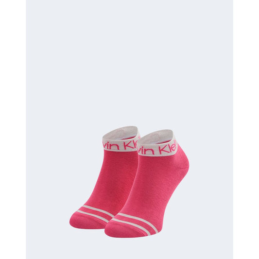 Calvin Klein Pink Cotton Sock for women, spring/summer collection, made with 22% cotton and 76% polyester, stylish and comfortable.