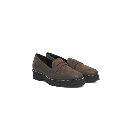 Cerruti 1881 Brown Cowhide Women Loafer