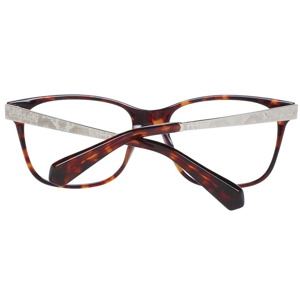 Christian Lacroix Brown Women Glasses Frame in acetate, full-rim square style with 51mm lenses, tortoiseshell finish.