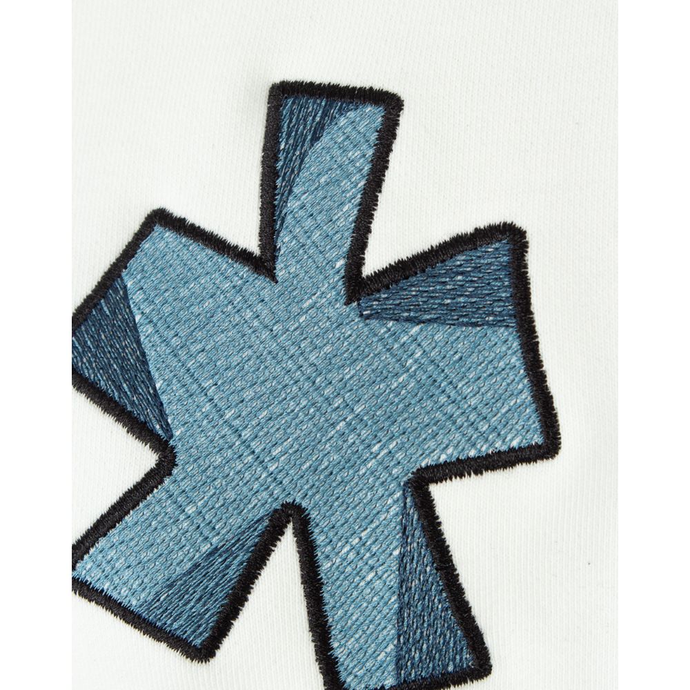 Comme Des Fuckdown White Cotton Sweater embroidery detail