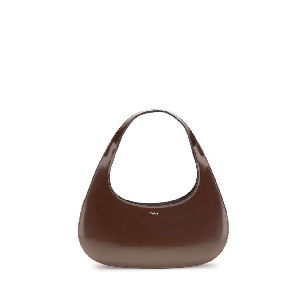 Coperni Brown Leather Shoulder Bag with a slim, elegant design and matte finish, ideal for everyday wear, made of 100% leather.