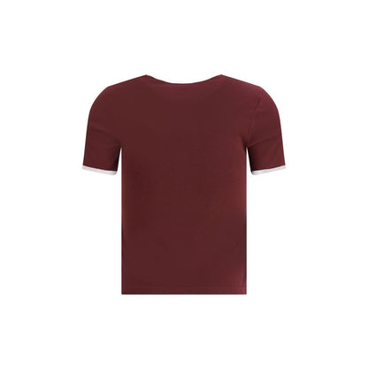 Courrèges Bordeaux Cotton T-Shirt