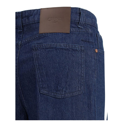 Cruna Blue Cotton Relaxed Fit Jeans