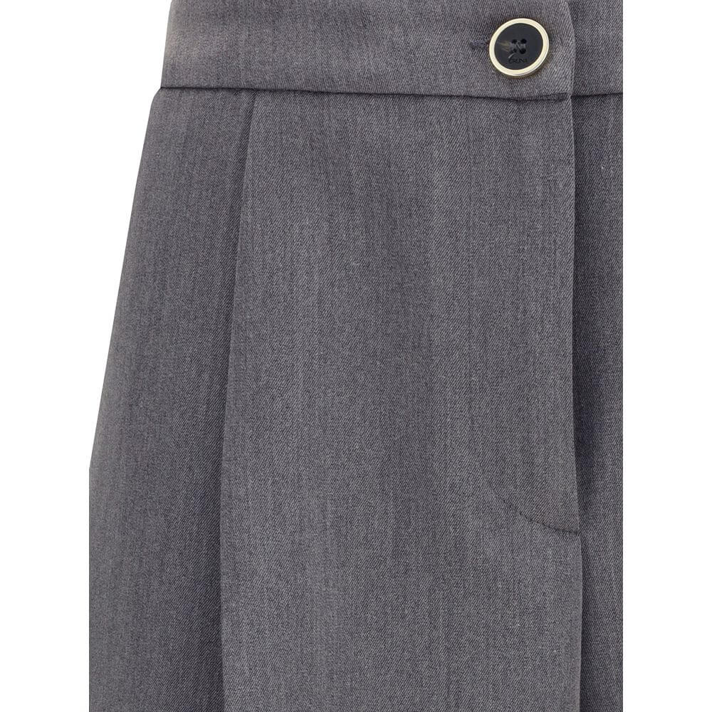 Cruna Gray Polyester Casual Pants