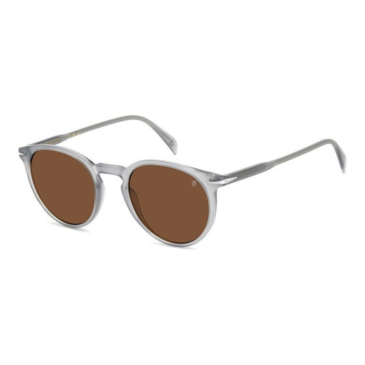 DAVID BECKHAM MOD. DB 1139_S acetate sunglasses for men with round brown lenses.