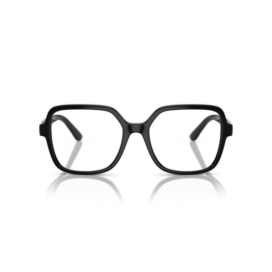 DOLCE & GABBANA MOD. DG 5105U women's eyeglasses in black, front view with square lenses and elegant design for ladies