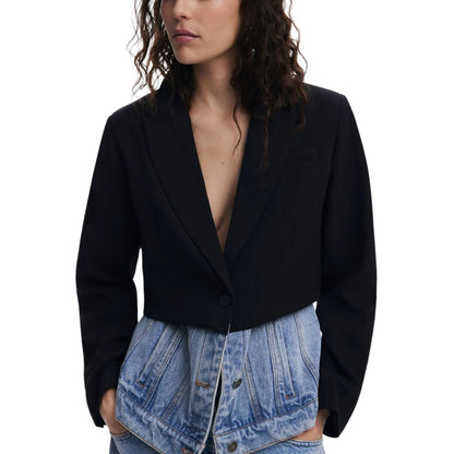 Desigual Black Cotton Blazer