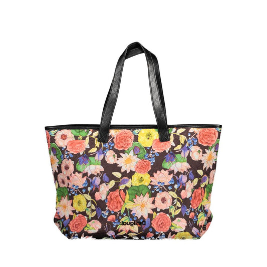 Desigual Black Polyethylene Women Handbag with shoulder handle and external pockets for versatile style and practicality.
