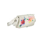 Desigual White Polyethylene Handbag with floral design, removable chain shoulder handle, and contrast details