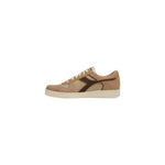 Diadora Beige Leather Sneaker with suede details, men's footwear for style and comfort. Featuring a sleek design and secure rubber sole.