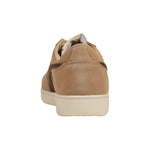 Back view of Diadora Beige Leather Sneaker showcasing suede texture and rubber sole, perfect for a casual-chic style.