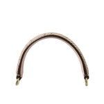 Dolce & Gabbana Beige Brown Snakeskin Leather Gold Ring Shoulder Strap, elegant accessory for handbags.