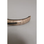 Dolce & Gabbana Beige Brown Snakeskin Leather Gold Ring Shoulder Strap for handbags.