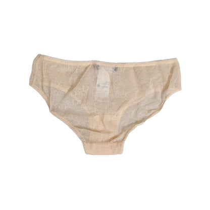 Dolce & Gabbana Beige DG Logo Lace Mid Waist Panty Underwear