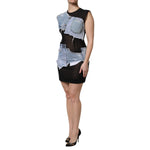 Dolce & Gabbana Black Blue Sleeveless Denim Mini Dress