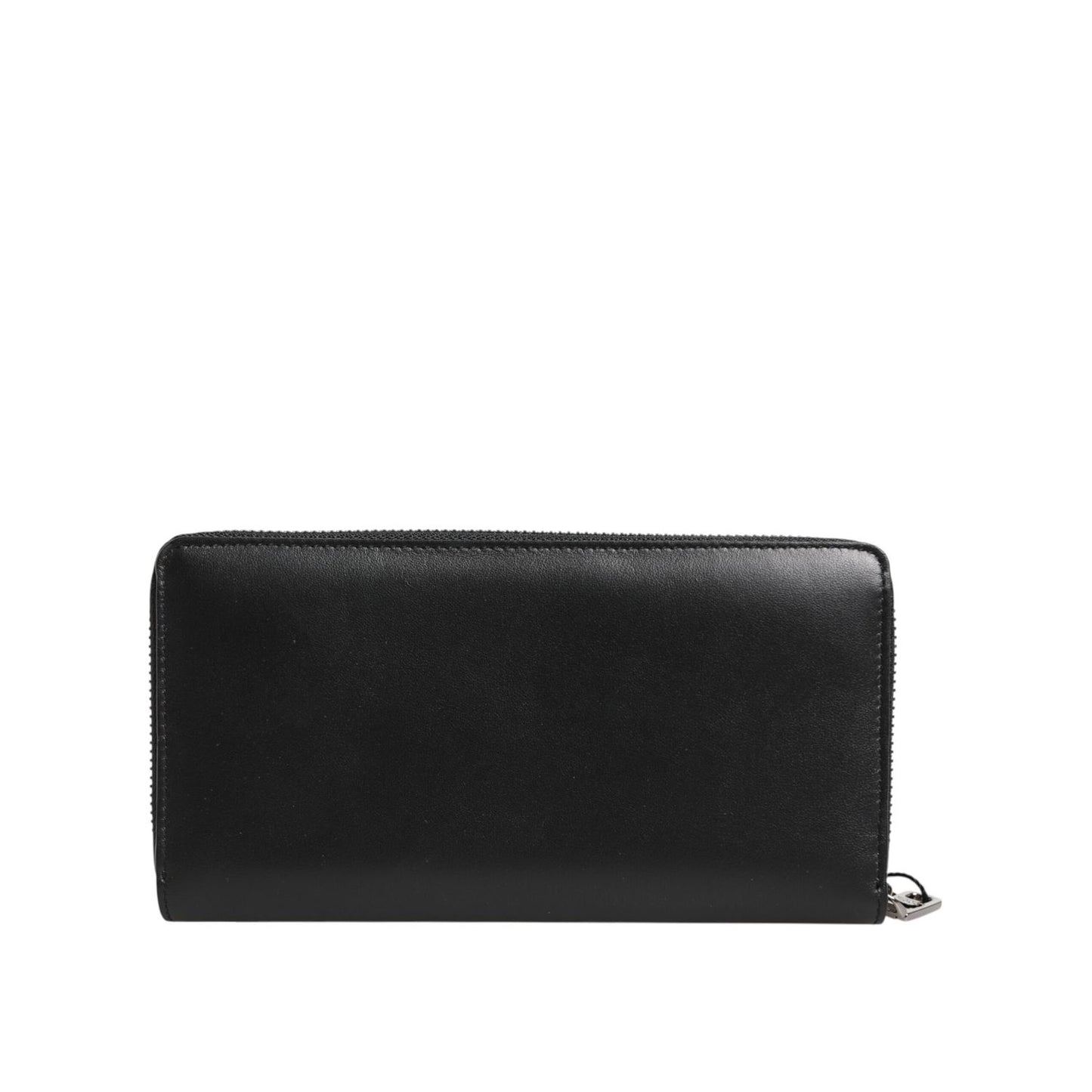 Dolce & Gabbana Black Brown Exotic Leather Men Continental Clutch Wallet with zip-around design and logo plaque