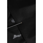 Close-up of Dolce & Gabbana Black Camouflage Round Neck Sweatshirt Sweater fabric detail with sleek black material and camouflage pattern.