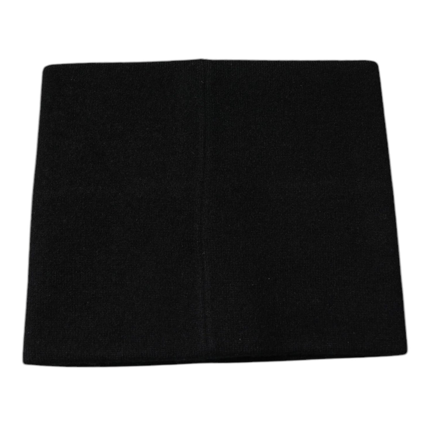 Dolce & Gabbana Black Cashmere DG Logo Square Handkerchief Scarf in 100% cashmere, size 20cm x 20cm, made in Italy.