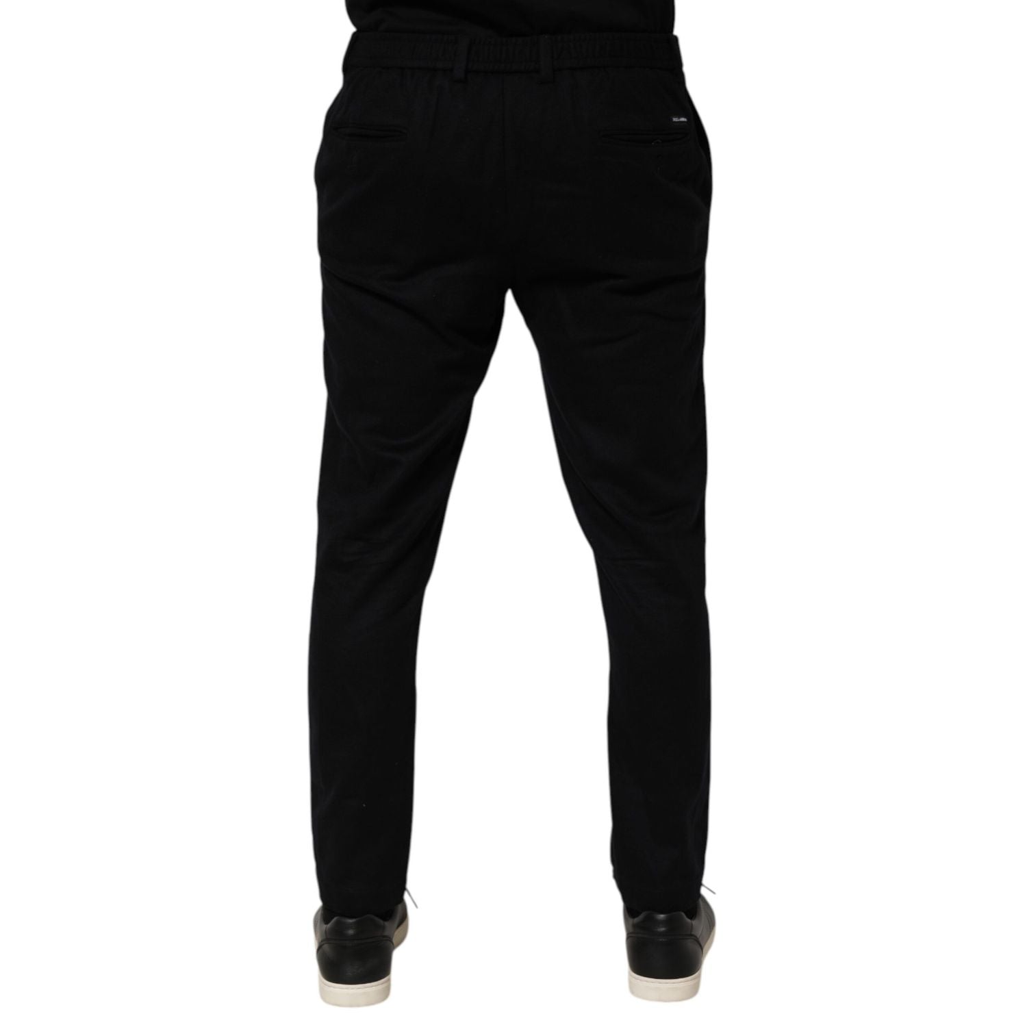 Dolce & Gabbana Black Cashmere Dress Formal Men Trouser Pants
