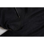 Close-up of Dolce & Gabbana Black Cashmere Dress Formal Men Trouser Pants fabric detail showing luxurious material.