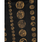 Dolce & Gabbana Black Cotton Coin Print Crew Neck T-shirt - detailed image of coin design.