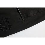 Dolce & Gabbana Black Cotton DG Logo Men Jogger Pants with repaired holes near pocket