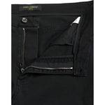 Dolce & Gabbana Black Cotton High Waist Tattered Denim Jeans with zipper closure detail