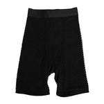 Dolce & Gabbana Black Cotton Logo Shorts Midi Trouser Underwear with mesh design and elastic waistband, made in Italy.