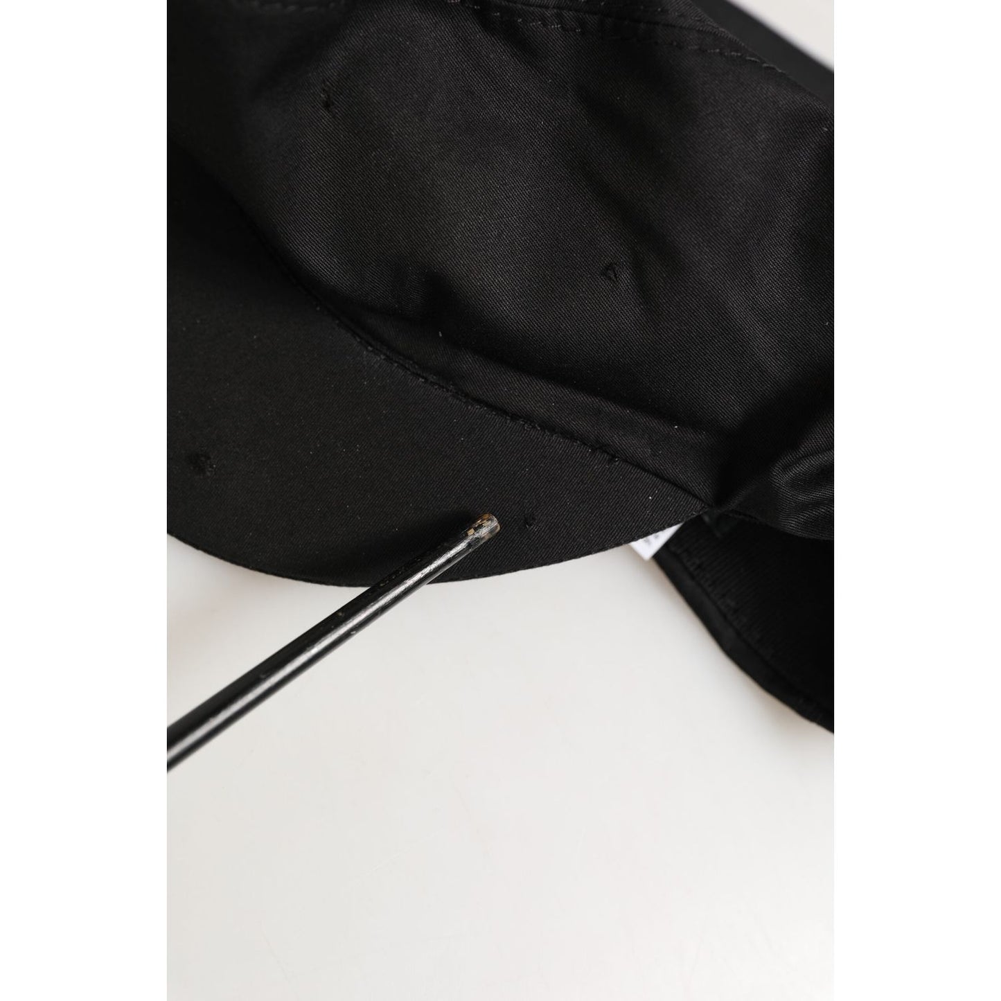 Dolce & Gabbana Black Cotton Stretch Newsboy Cloth Capello Hat