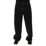 Dolce & Gabbana Black Denim Wide Leg Relaxed Fit Pants Jeans with five-pocket style and back logo plaque, luxurious 100% cotton design.