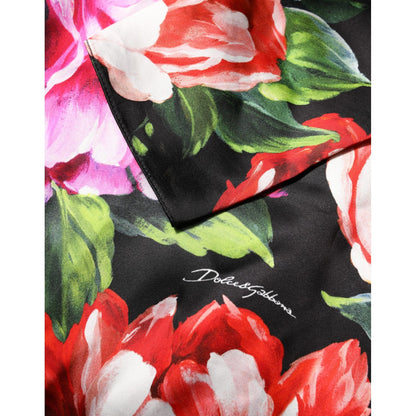 Dolce & Gabbana Black Floral Fiori Pittorici Mini Bodycon Dress