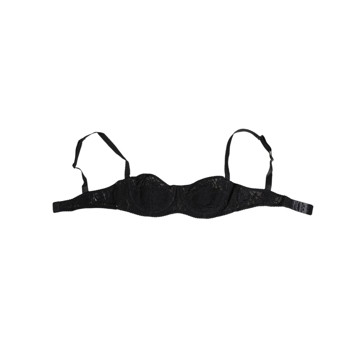 Dolce & Gabbana Black Lace Underwire Bra Lingerie Underwear with luxurious lace detailing and support, made in Italy.