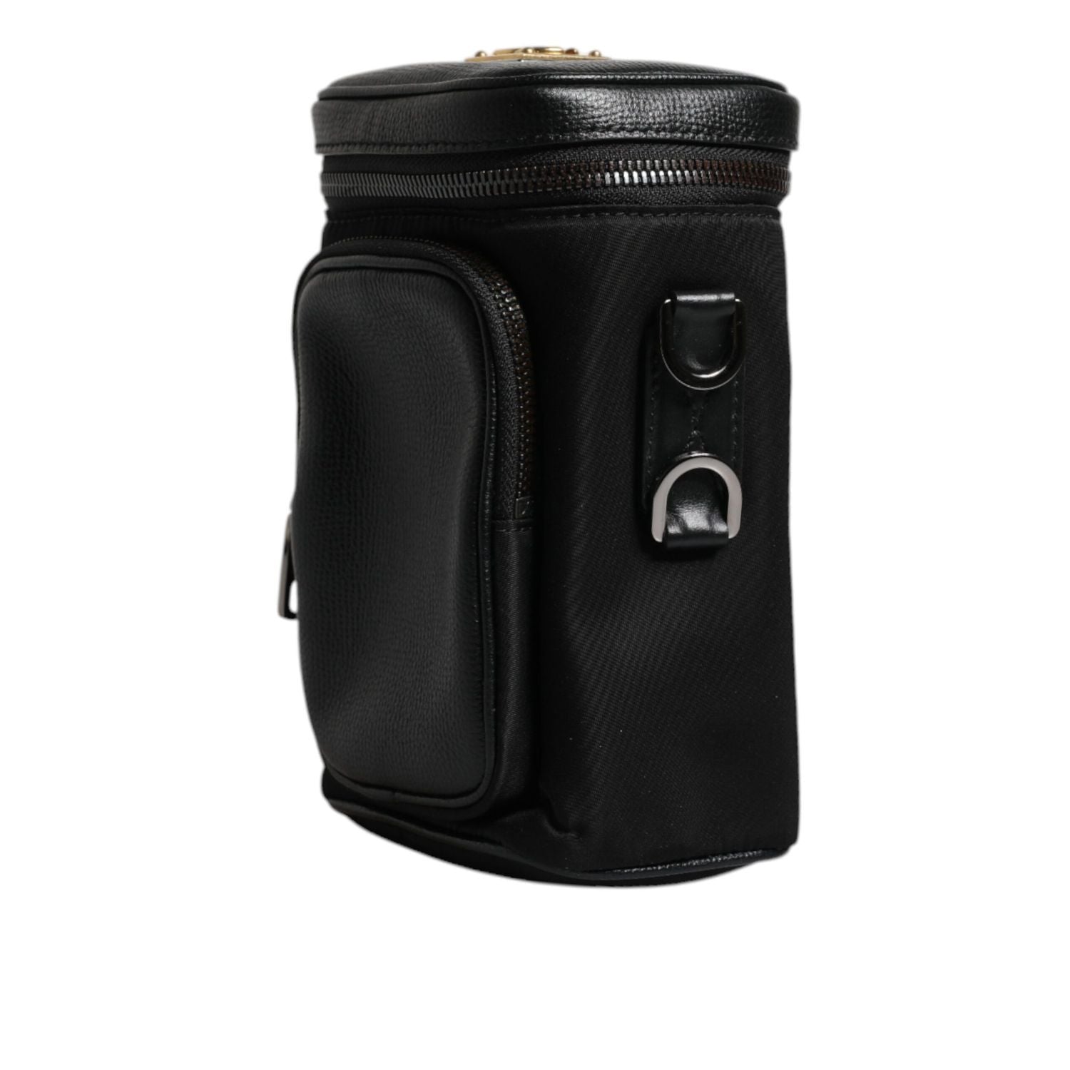 Dolce & Gabbana Black Leather Logo Purse Crossbody Camera Bag