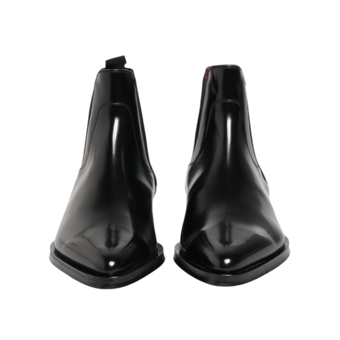 Dolce & Gabbana Black Leather MILLENIALS Mid Calf Boots Shoes