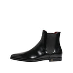 Dolce & Gabbana Black Leather MILLENIALS Mid Calf Boots Shoes