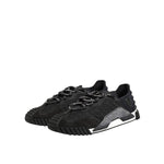 Dolce & Gabbana Black Logo Lace Low Top NS1 Sneaker Shoes with modern design and lace-up front.