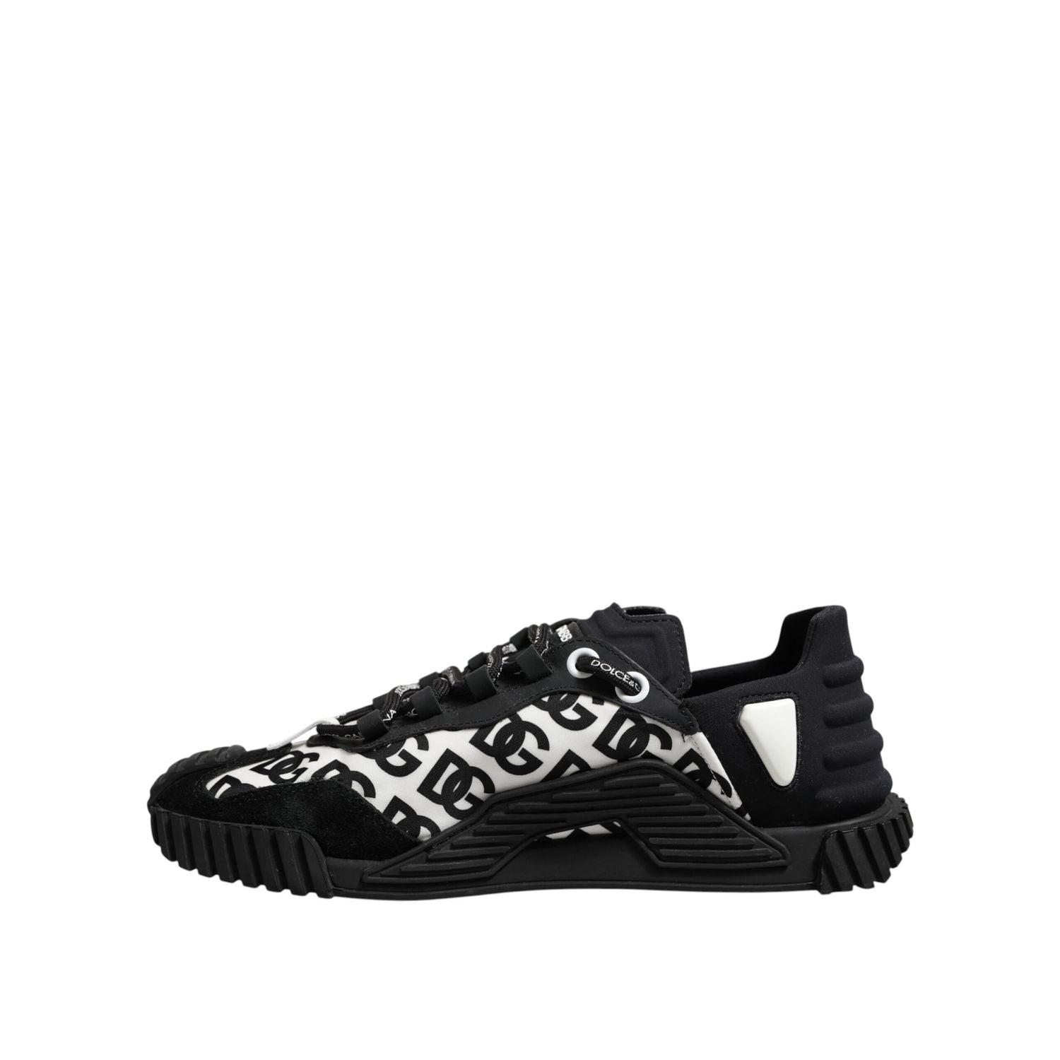Dolce & Gabbana Black Logo Lace Up Low Top NS1 Sneakers Shoes
