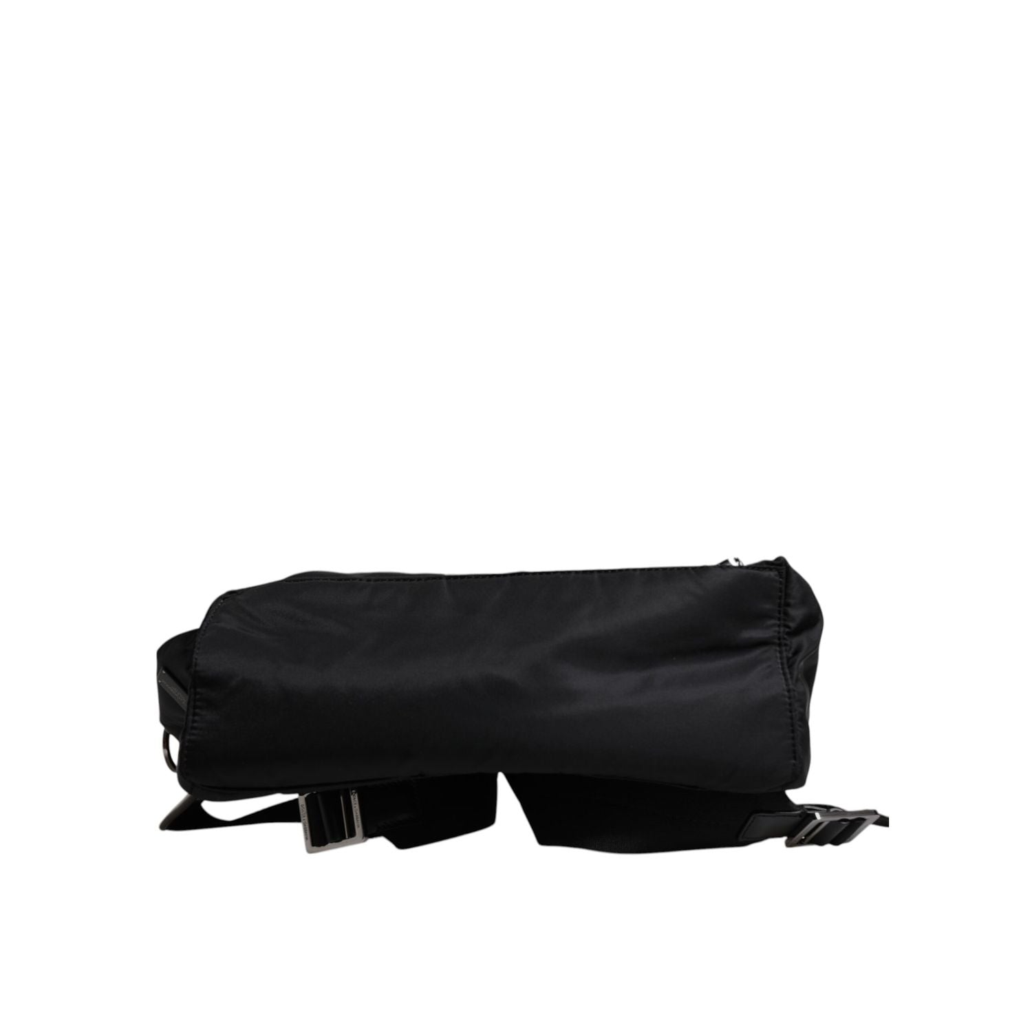 Dolce & Gabbana Black Logo Tape Polyamide School Travel Backpack Bag
