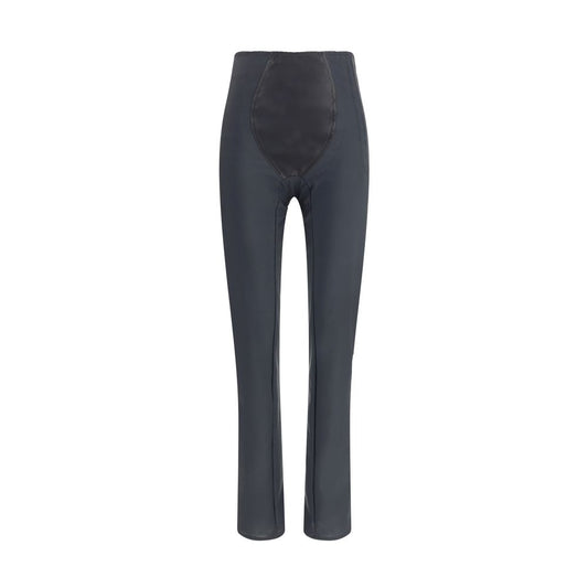 Dolce & Gabbana Black Nylon Athletic Pants with satin insert and elastic waistband for a snug fit.
