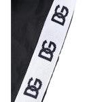 Dolce & Gabbana Black Nylon Side Logo Tape Shorts Swimwear with logo detail on side tape