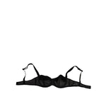 Dolce & Gabbana Black Nylon Underwired Balconette Bra Underwear