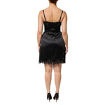 Dolce & Gabbana Black Silk Blend Lace Trim Sleeveless Mini Dress