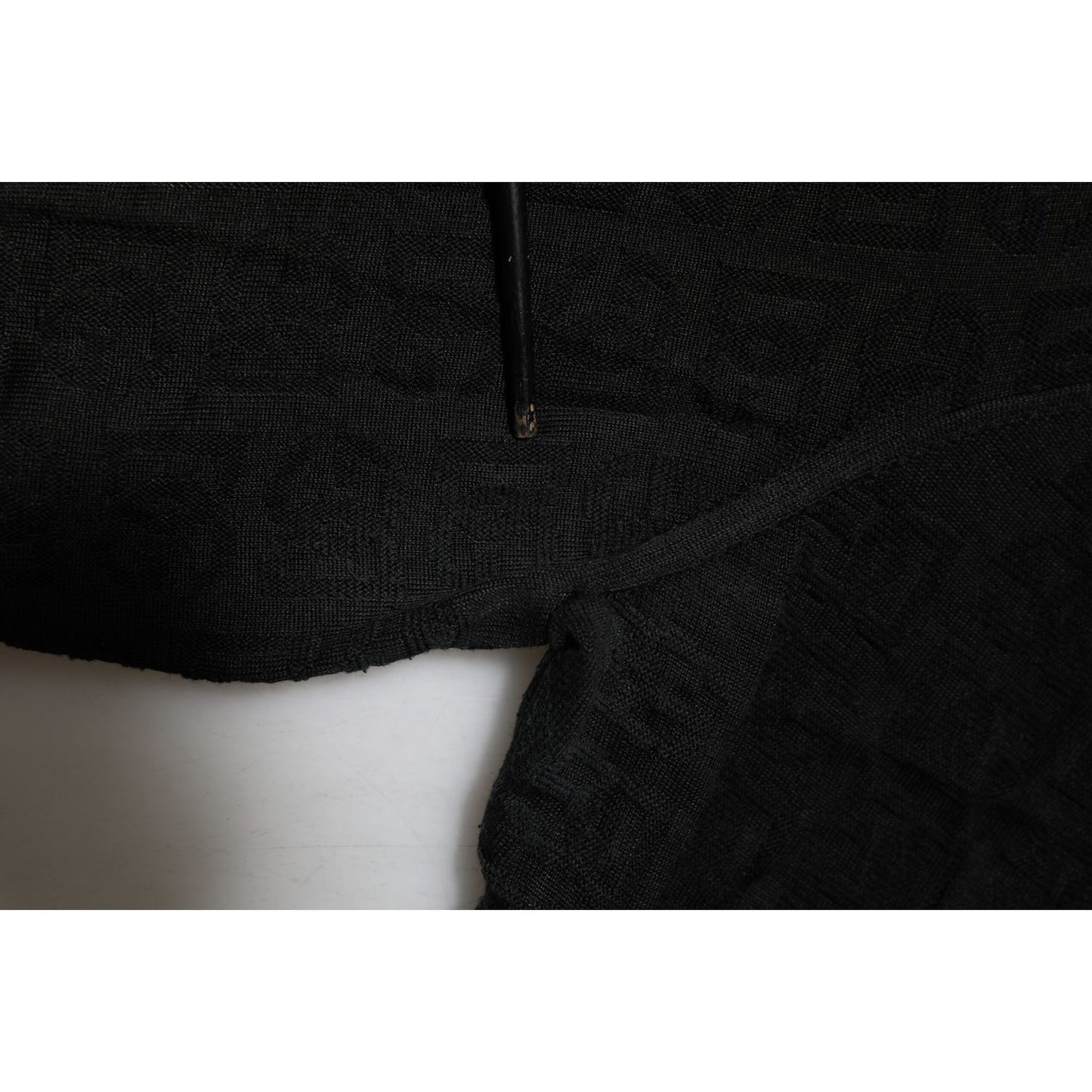 Dolce & Gabbana Black Silk Jacquard DG Polo Shirt T-shirt