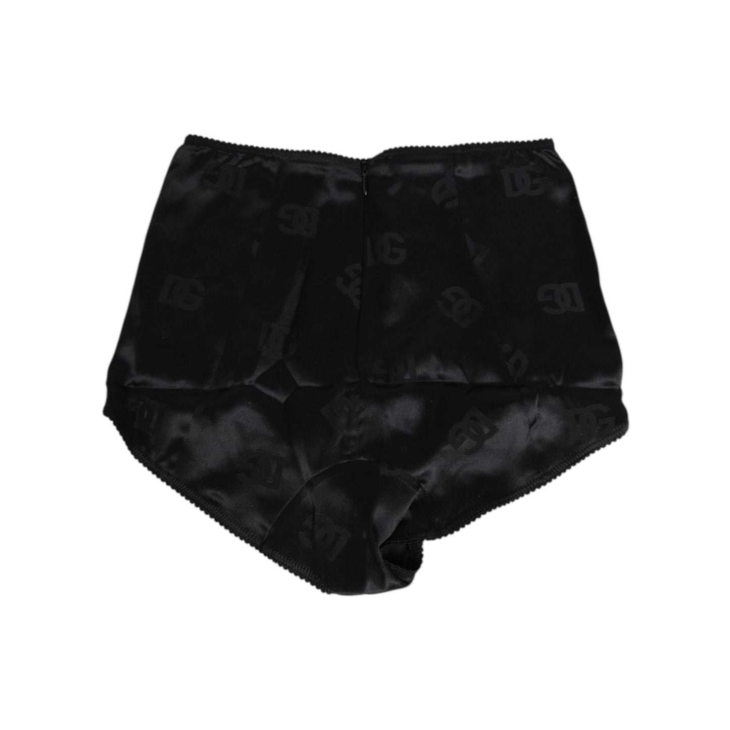 Dolce & Gabbana Black Silk Stretch High Waist Girdle Underwear, luxurious and elegant design, crafted in Italy.