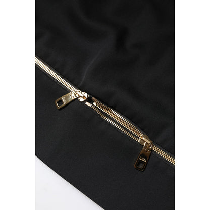 Dolce & Gabbana Black Virgin Wool High Waisted Mini Skirt