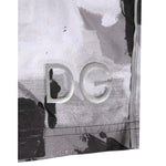 Dolce & Gabbana Black White Camouflage DG Logo Men Swimwear showcasing DG logo on camo design.
