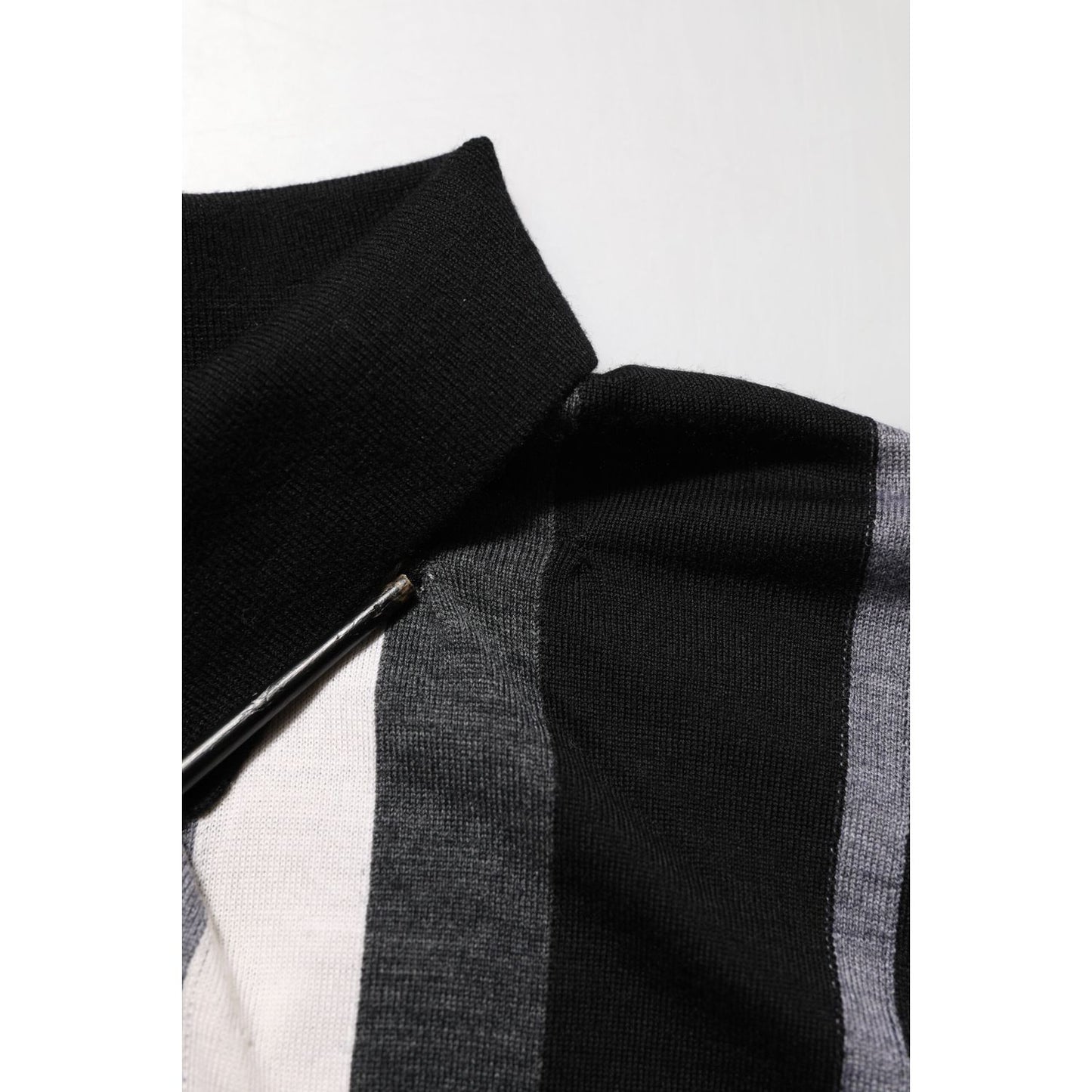 Dolce & Gabbana Black White Polka Dot Collared Polo T-shirt